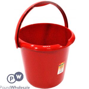 Round Bucket Glitter Red 13l