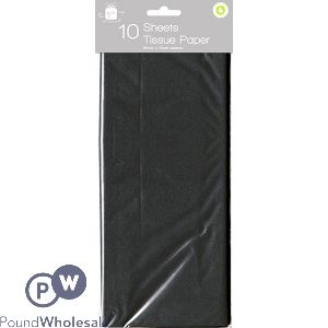 GIFTMAKER BLACK TISSUE PAPER 10 SHEETS 50CM X 70CM