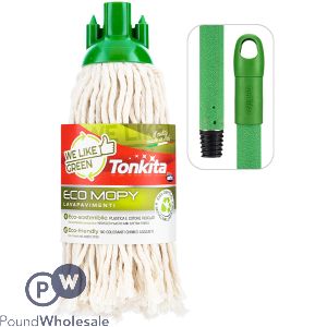 TONKITA GREEN ECO COTTON MOP &amp; HANDLE