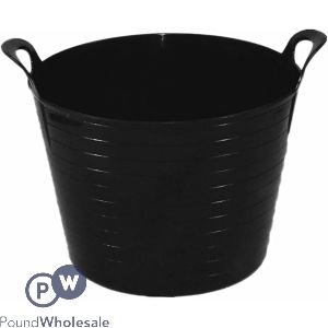 Black Plastic Flexi Tub 26l