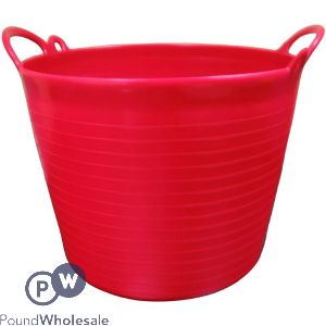Red Plastic Flexi Tub 26l