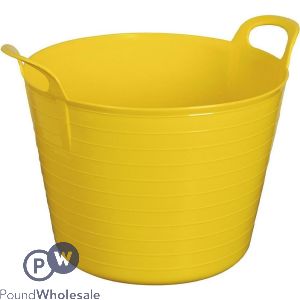 Yellow Plastic Flexi Tub 26l