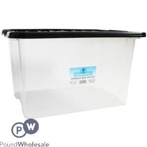 PLASTIC STORAGE BOX WITH LID MAXI 30LTR