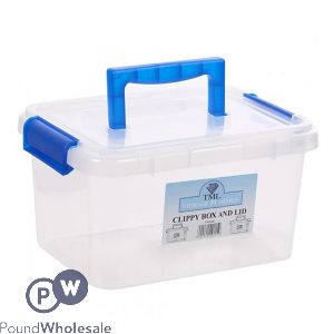 Clippy Plastic Storage Box 3.5ltr Clear