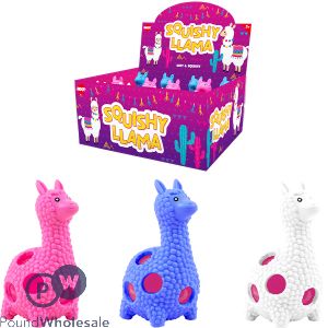 Hoot Squishy Crystal Bead Llama Assorted Colours Cdu