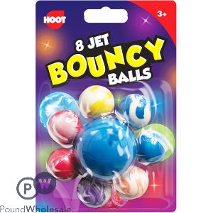 Hoot Jet Bouncy Balls 8 Pack