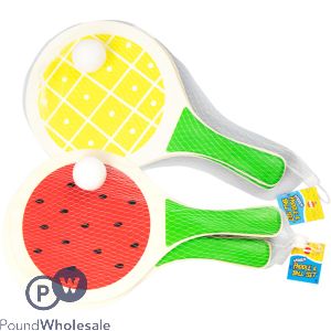 HOOT WOODEN PADDLE &amp; BALL SET ASSORTED