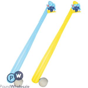 HOOT PLASTIC BASEBALL SET 2PC ASSORTED COLOURS