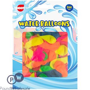 Hoot Assorted Colour Water Balloons 200 Pack