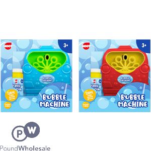 Hoot Battery-Operated Bubble Machine Assorted Colours