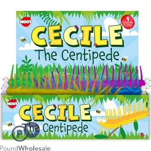 Hoot Cecile The Centipede 26cm Cdu Assorted Colours