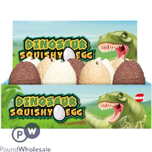 Hoot Squishy Dinosaur Egg Cdu Assorted