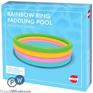 HOOT RAINBOW RING PVC PADDLING POOL 1.57M X 0.46M