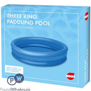 HOOT THREE RING PVC PADDLING POOL 1.83M X 0.33M