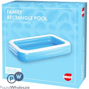 Hoot Family Pvc Rectangle Paddling Pool 2.62m X 1.75m