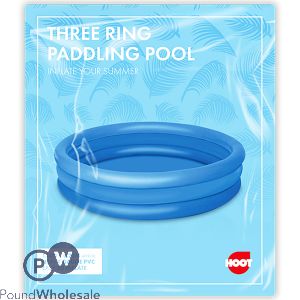 HOOT THREE RING PVC PADDLING POOL 1.14M X 0.25M