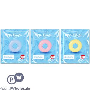 Hoot Kids Inflatable Ring Float Pool Toy 30&quot; Assorted Colours