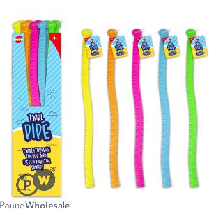 Hoot Twirl Pipe Toy 60cm Cdu Assorted Colours