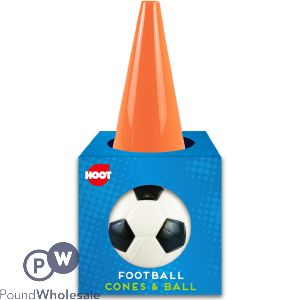 Hoot Football Cones & Ball Set