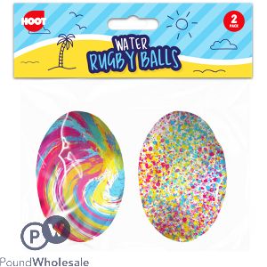 HOOT ASSORTED WATER RUGBY BALLS 2 PACK