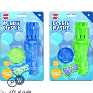 HOOT ELECTRONIC BUBBLE BLASTER TOY ASSORTED COLOURS