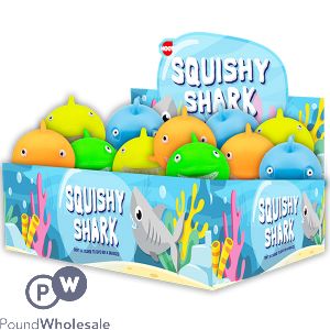 Hoot Squishy Shark Squish Toy Cdu Assorted Colours