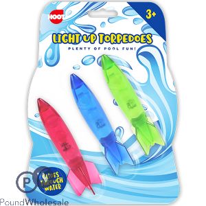 Hoot Assorted Colour Light-up Torpedoes 3 Pack