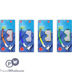 Hoot Adult Swimming Mask & Snorkel Set Assorted Colours