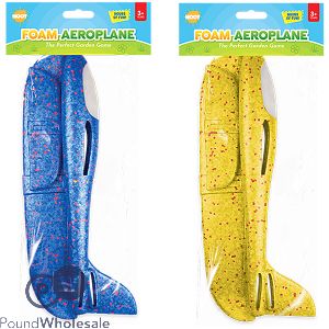 Hoot Foam Aeroplane Assorted Colours 47cm X 48cm