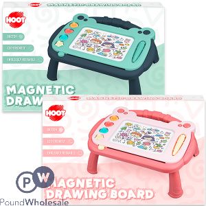 Hoot Magnetic Drawing Board Table Play Set Assorted Colours