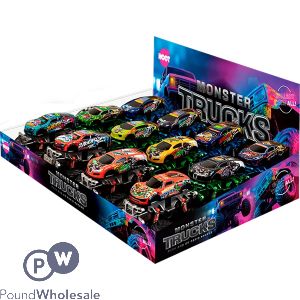 Hoot Stunt Metal Monster Trucks Cdu Assorted