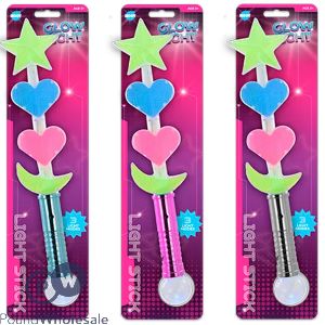 Hoot Three Mode Led Shape Light Stick 38cm Assorted Colours