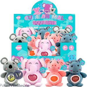 Hoot Cute Animal Squishie Jelly Belly Plush Toy Cdu Assorted