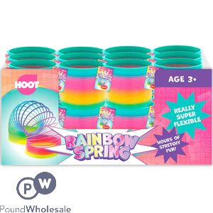 Hoot Super Flexible Rainbow Plastic Spring Cdu