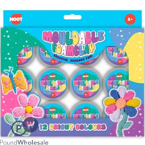 Hoot Mouldable Foam Snowflake Clay Assorted Colours