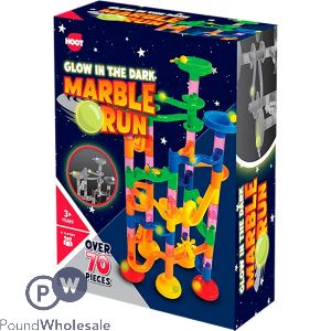 Hoot Glow In The Dark Marble Run Play Set 70pc+