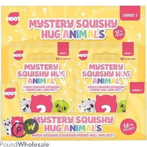 Hoot Series 1 Mystery Squishy Hug Animals Cdu Assorted
