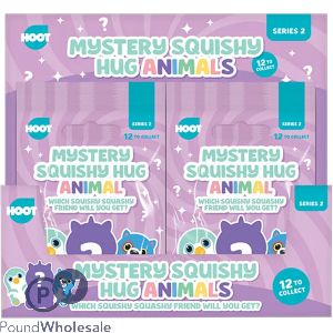 Hoot Series 2 Mystery Squishy Hug Animals Cdu Assorted