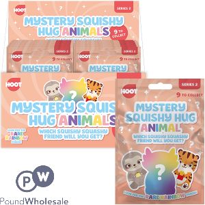 Hoot Series 2 Mystery Squishy Hug Animal Cdu Assorted