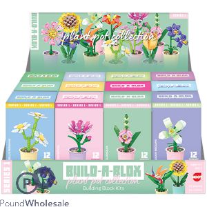 Hoot Series 1 Build-a-blox Plant Pot Collection Building Block Kits Cdu Assorted