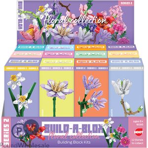 Hoot Series 2 Build-a-blox Floral Collection Building Block Kits Cdu Assorted