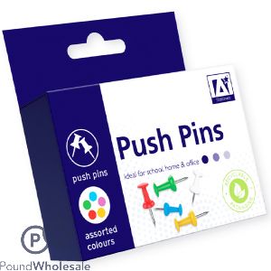 Reusable Push Pins 100pc Assorted Colours