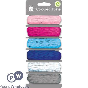 GIFTMAKER TWINE ASSORTED COLOURS 6 X 3M