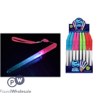 Glow Party Mini Glitter Light Up Flash Sticks CDU Assorted Colours