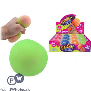 Neon Stress Ball 7cm CDU Assorted Colours