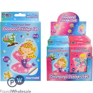 Diamond Sticker Set Fairy & Mermaid Assorted Cdu