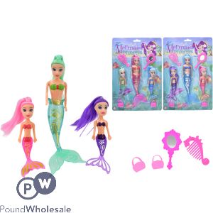 Mermaid Princess Beauty Play Set 3pc Assorted