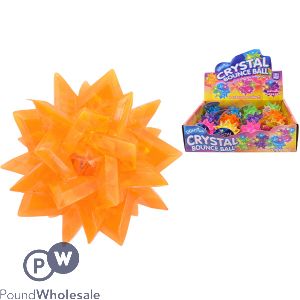 Crystal Bounce Ball With Light Assorted Colours Cdu