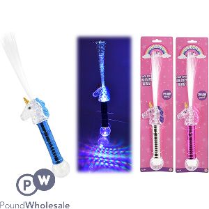 Unicorn Fibre Optic Colour Changing Wand Assorted Colours