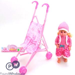 Lovely Baby Pram & Doll Set